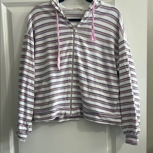 Striped Zip-Up Hoodie